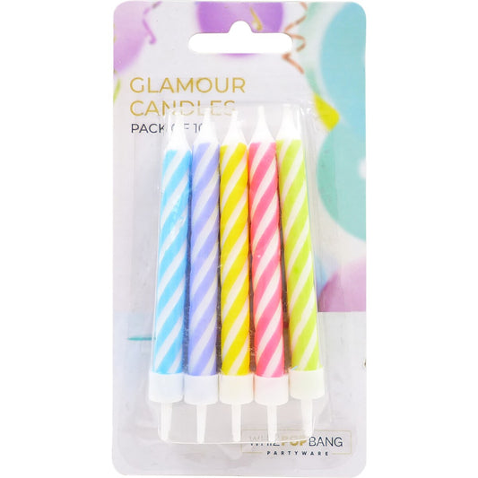 Whiz Pop Bang Glamour Candles Each Pack of 10