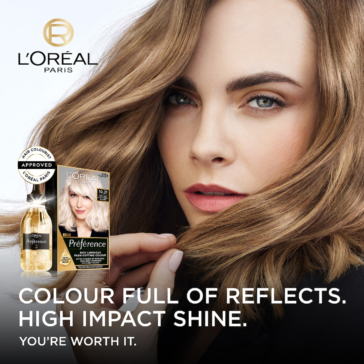 Loreal Paris Preference Hair Colour 10.21 Very Very Light Pearl Blonde Each