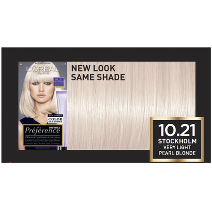 Loreal Paris Preference Hair Colour 10.21 Very Very Light Pearl Blonde Each