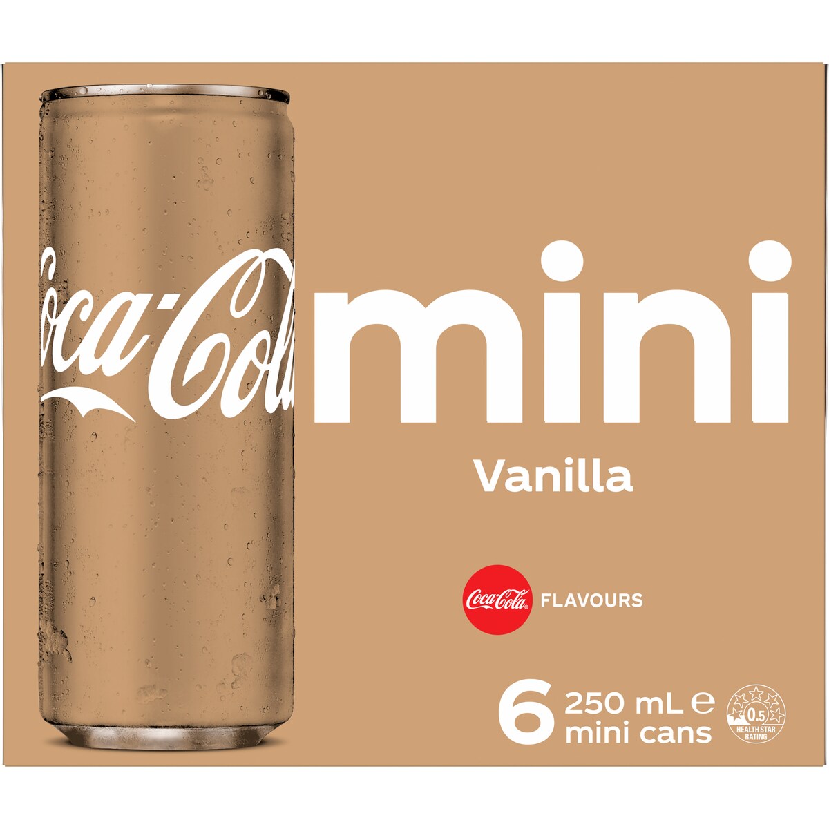 Coca - Cola Vanilla Soft Drink Mini Cans 250ml X 6 Pack
