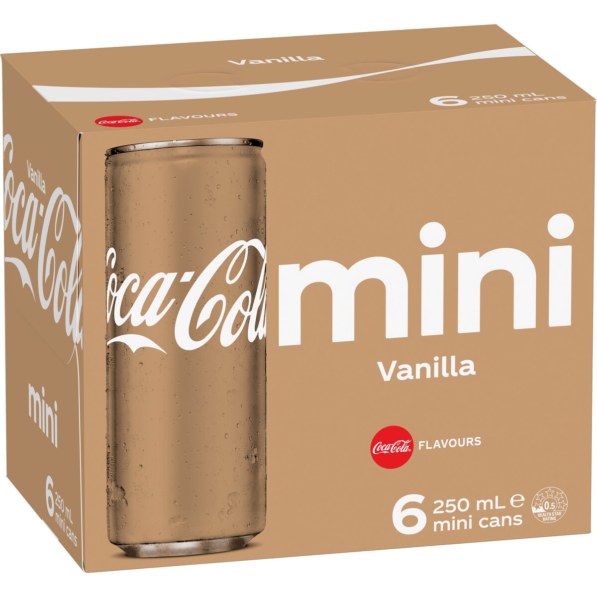 Coca - Cola Vanilla Soft Drink Mini Cans 250ml X 6 Pack