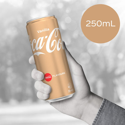 Coca - Cola Vanilla Soft Drink Mini Cans 250ml X 6 Pack