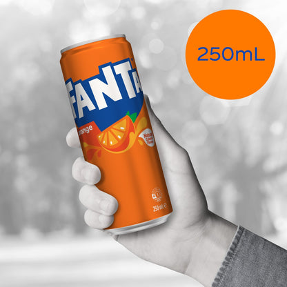 Fanta Orange Soft Drink Mini Cans 250ml X 6 Pack