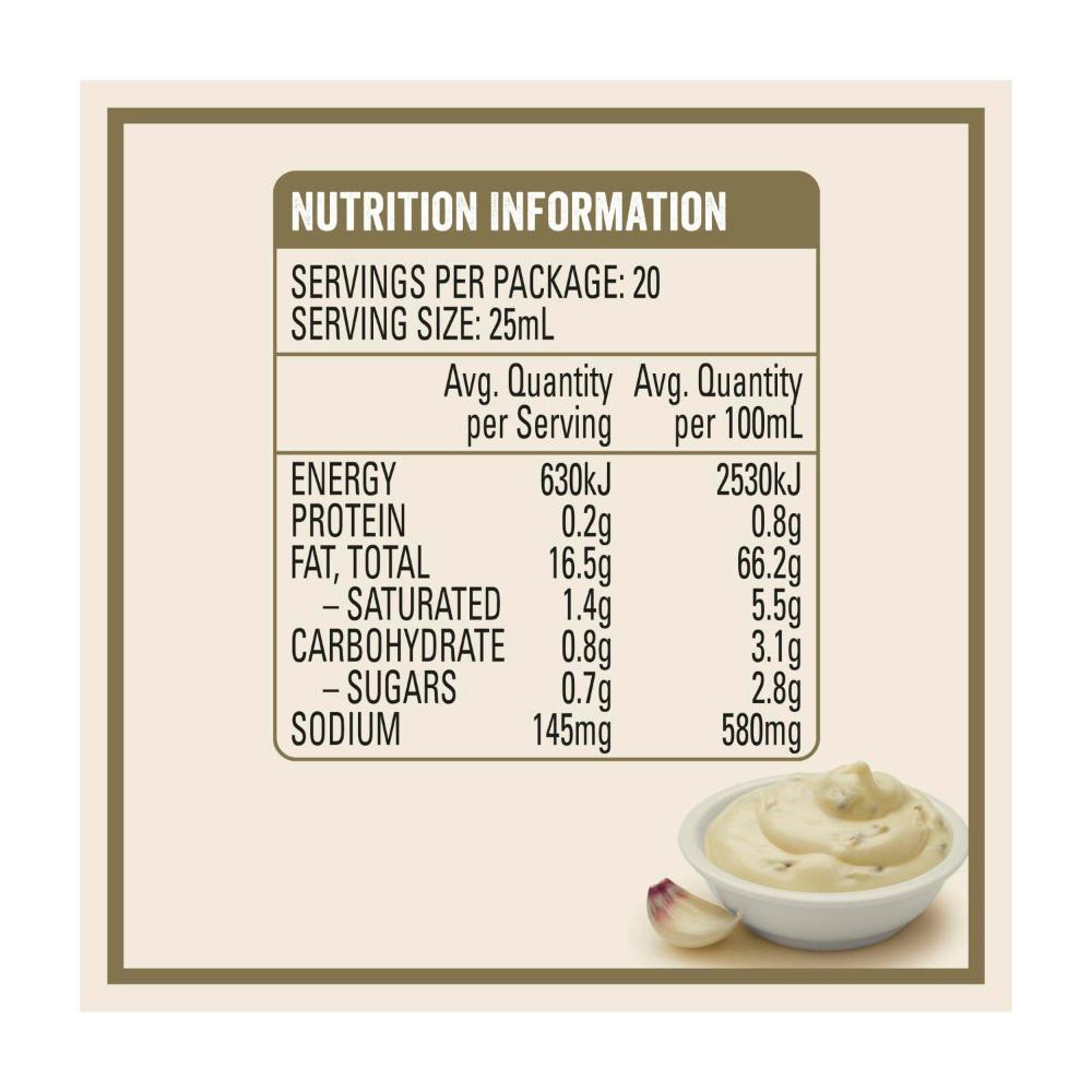 Heinz Seriously Good Garlic Aioli Mayonnaise - 500mL