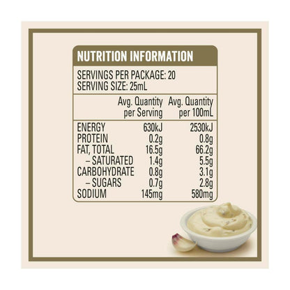 Heinz Seriously Good Garlic Aioli Mayonnaise - 500mL
