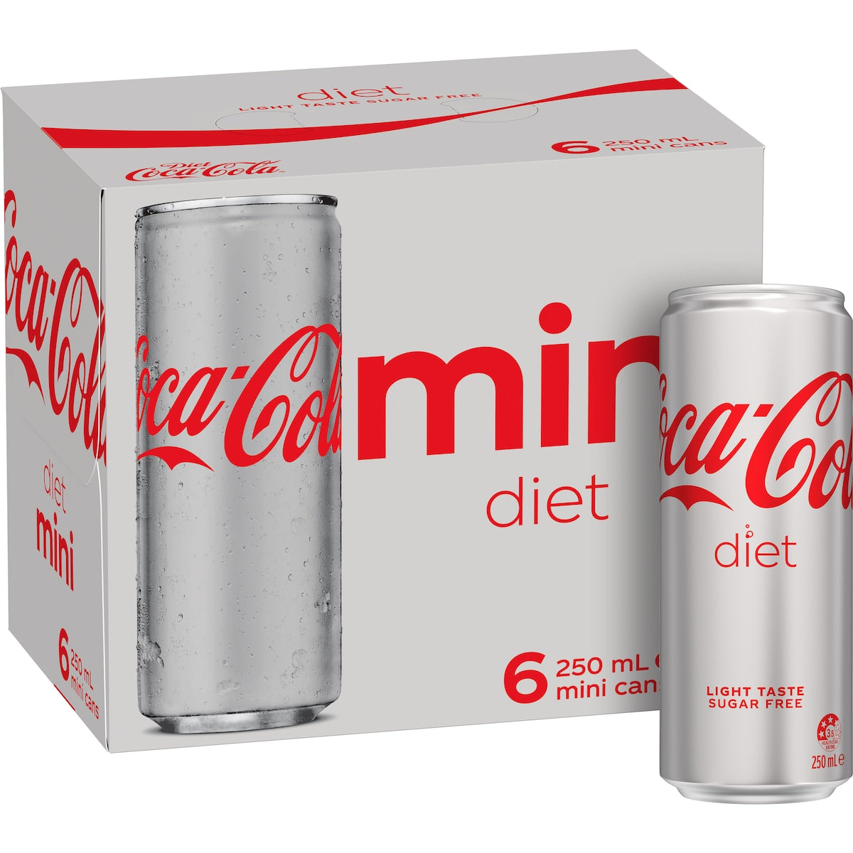 Coca-cola Diet Soft Drink Mini Cans 250ml X 6 Pack