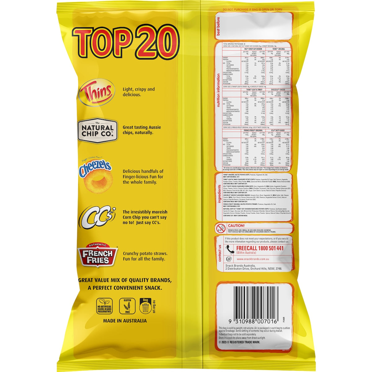 Top 20 Variety Chips 20 Pack