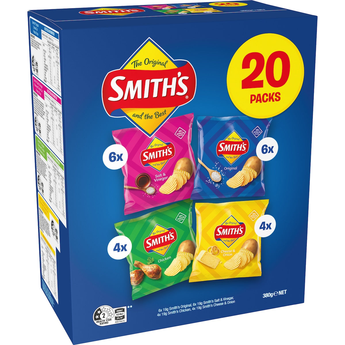 Smiths Potato Chips Original Favourites Multipack Variety 20 Pack
