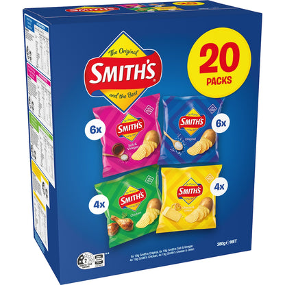 Smiths Potato Chips Original Favourites Multipack Variety 20 Pack