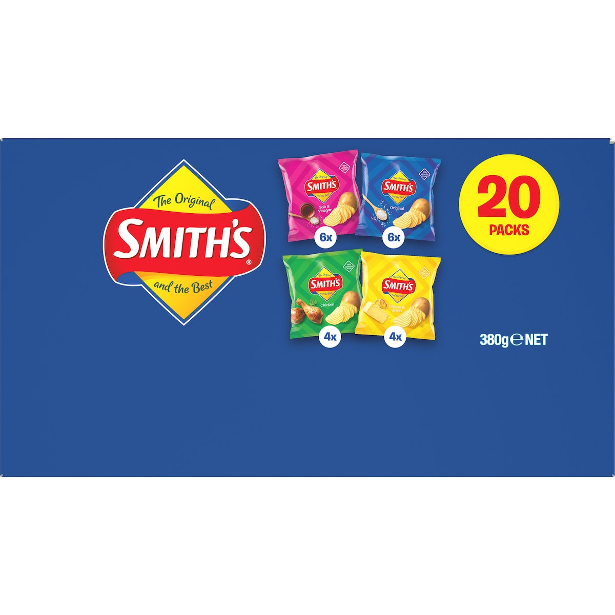 Smiths Crinkle Cut Potato Chips Variety 20 Pack