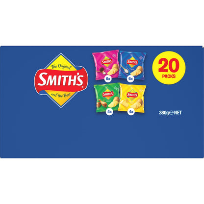 Smiths Crinkle Cut Potato Chips Variety 20 Pack