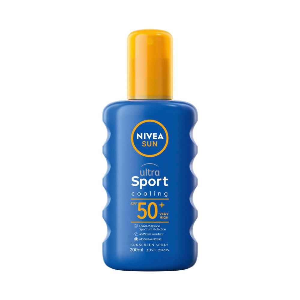 Nivea Sun Ultra Sport Cooling SPF 50+ Sunscreen Spray - 200mL