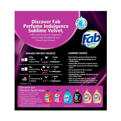 Fab Sublime Velvet Front & Top Loader Laundry Powder - 1.8kg