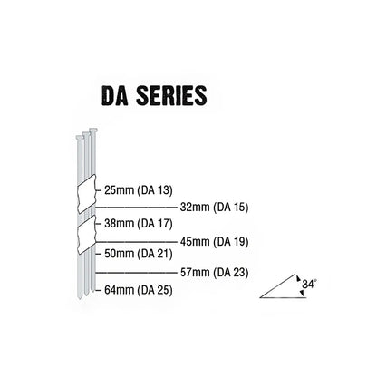 AIRCO DA Series Bright Steel Brad Nails - 32 x 1.8mm BD15320