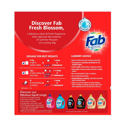 FAB Ultra Laundry Powder Sunshine Fresh Top & Front - 2kg