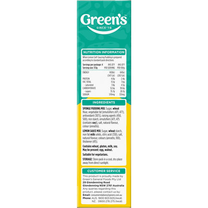 Greens Pudding Lemon Sponge 260g