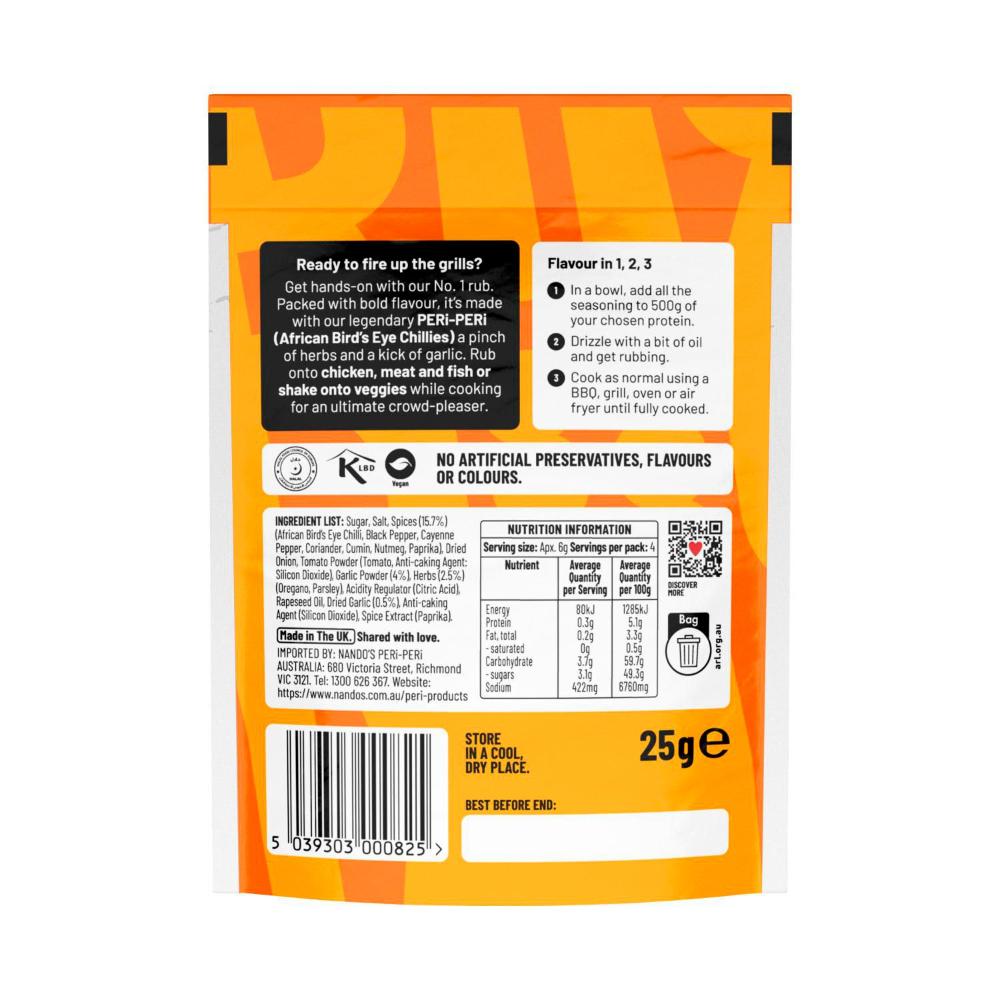 Nando's Rub Peri Peri Medium Seasoning - 25g