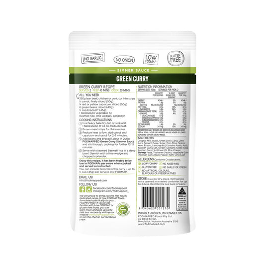 Fodmapped Green Curry Simmer Sauce - 200g