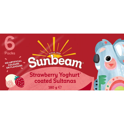 Sunbeam Strawberry Yoghurt Coated Sultanas 30g x 6 pack