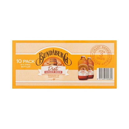 Bundaberg Diet Ginger Beer Multipack 10X375mL