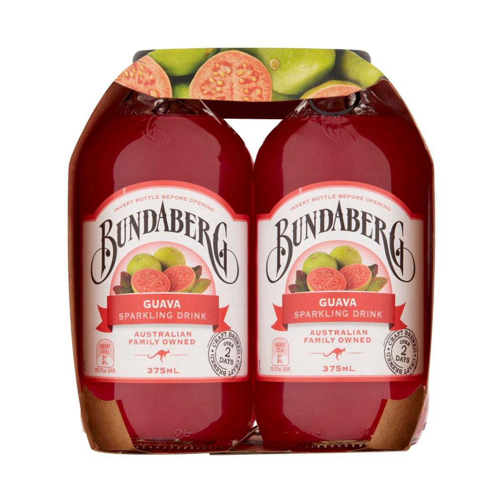 Bundaberg Brewed Drink Guava 4x375ml - 4 pack