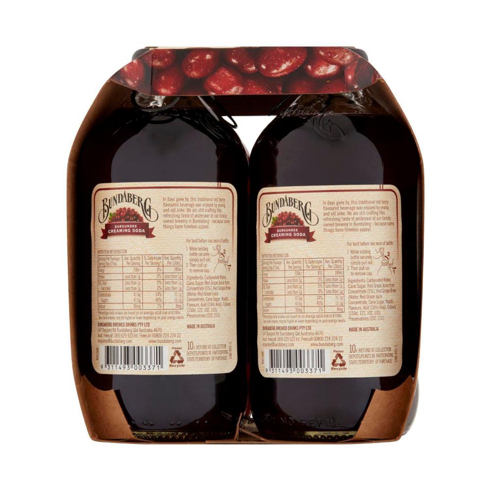 Bundaberg Brewed Drink Burgundee 4x375ml