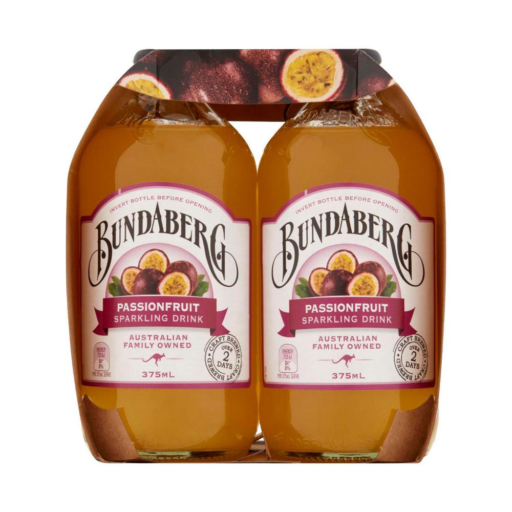 Bundaberg Brewed Drink Passionfruit 4x375ml
