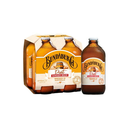 Bundaberg Brewed Drink Ginger Beer Diet 4x375mL