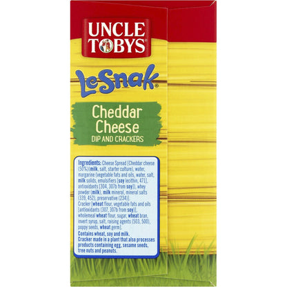Uncle Tobys Le Snak Cheddar Cheese Dip & Crackers 6 pack