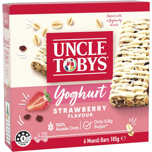 Uncle Tobys Muesli Bars Yoghurt & Strawberry 6 pack