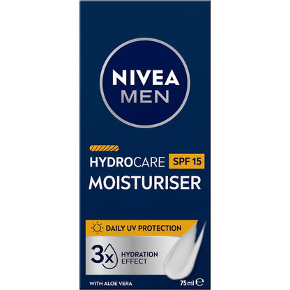Nivea Men Hydrocare Replenishing Moisturiser With Spf 15 75ml