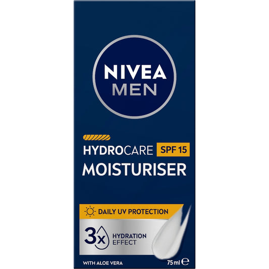 Nivea Men Hydrocare Replenishing Moisturiser With Spf 15 75ml