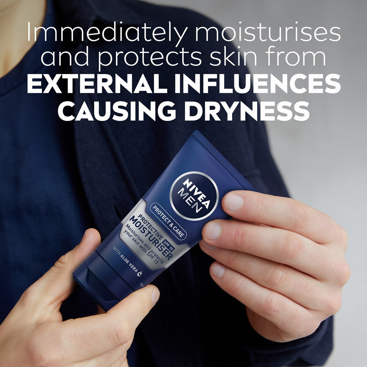 Nivea Men Protect & Care Face Moisturiser Cream With Spf15 75ml