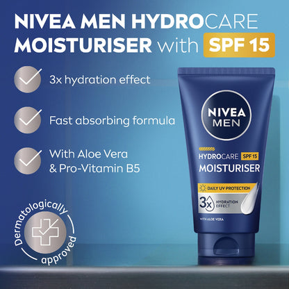 Nivea Men Hydrocare Replenishing Moisturiser With Spf 15 75ml