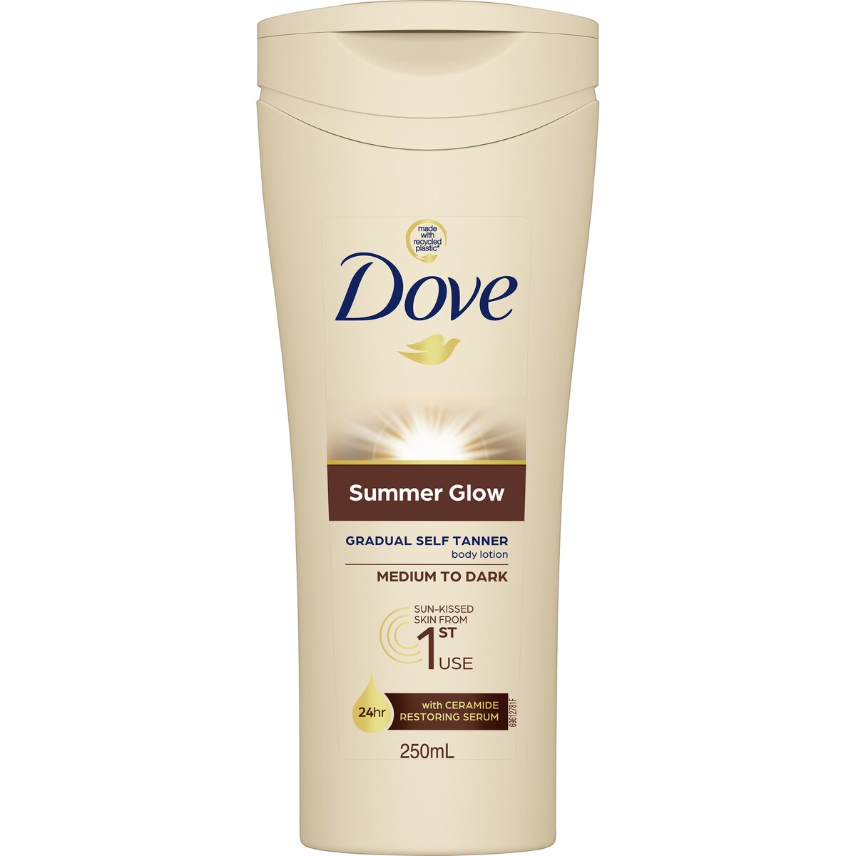 Dove Summer Glow Gradual Self Tanner Body Lotion Medium 250 Ml