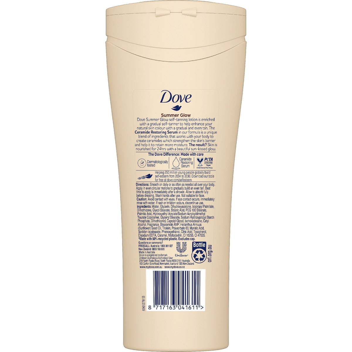 Dove Summer Glow Body Lotion Self Gradual Tanner Medium To Dark 250ml