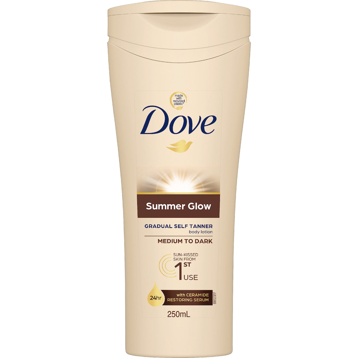 Dove Summer Glow Body Lotion Self Gradual Tanner Medium To Dark 250ml