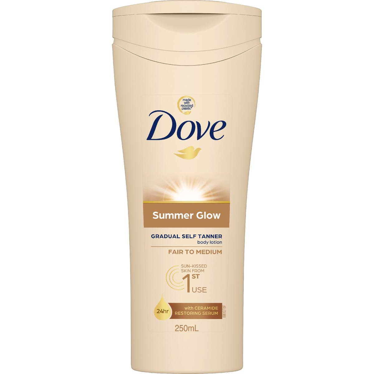 Dove Summer Glow Body Lotion Self Gradual Tanner Fair To Medium 250ml