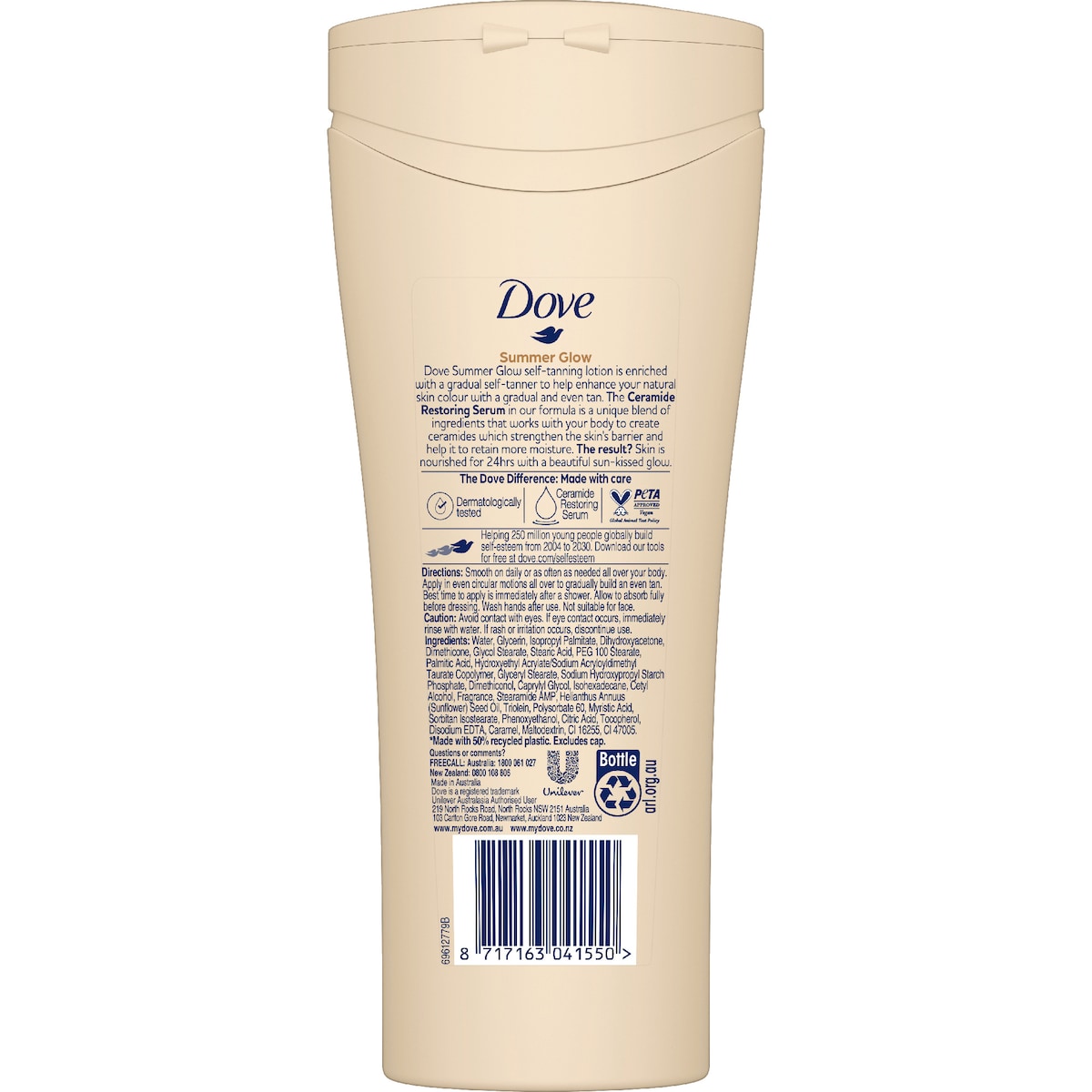 Dove Summer Glow Body Lotion Self Gradual Tanner Fair To Medium 250ml