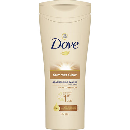 Dove Summer Glow Body Lotion Fair To Medium Gradual Tan 250ml