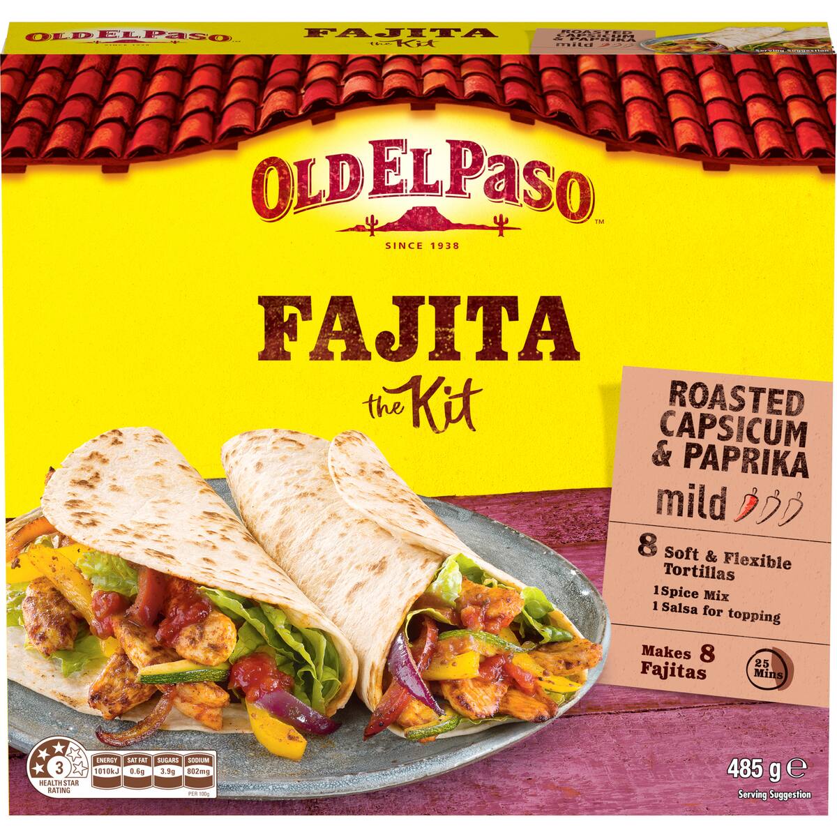Old El Paso Fajita Dinner Kit Mexican Style 485g