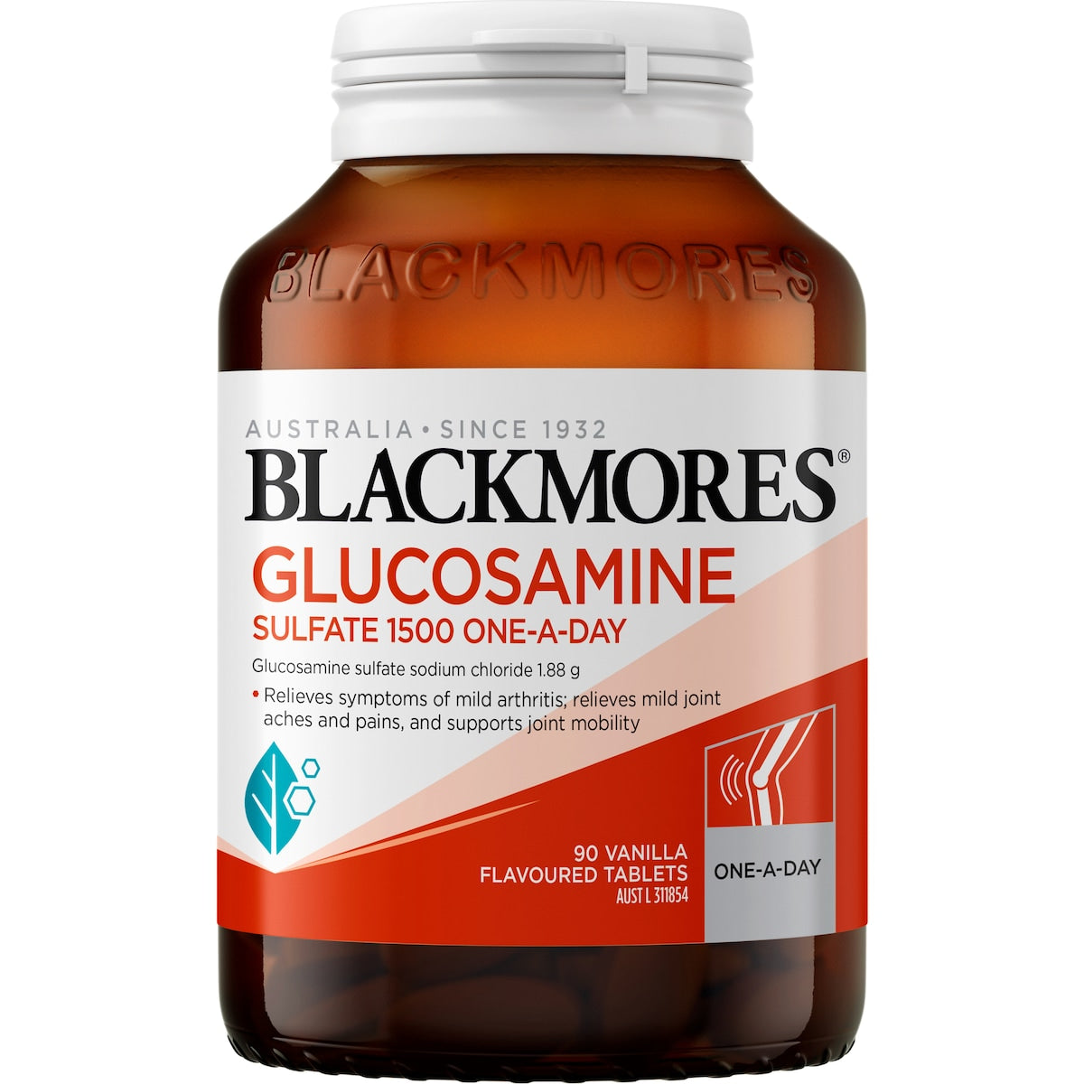 Blackmores Glucosamine Sulfate 1500 One-A-Day Vanilla Tablets 90 pack