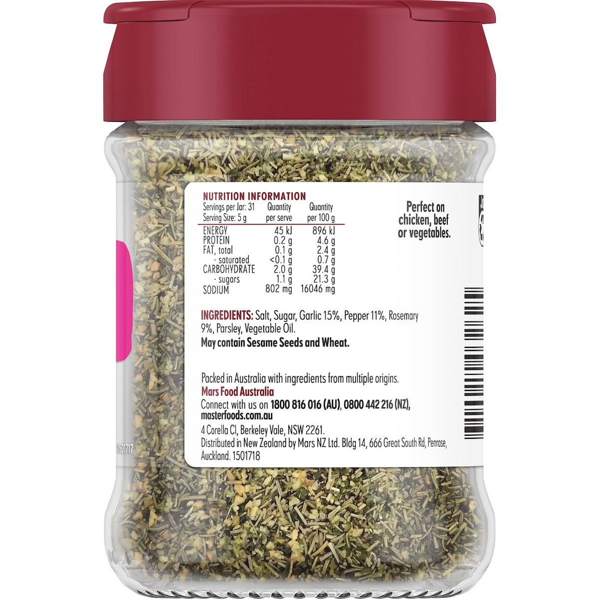Masterfoods Large Tuscan Seasoning 155g