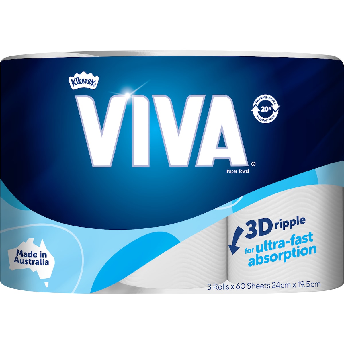 Viva White Paper Towel 3 X 60 Pack