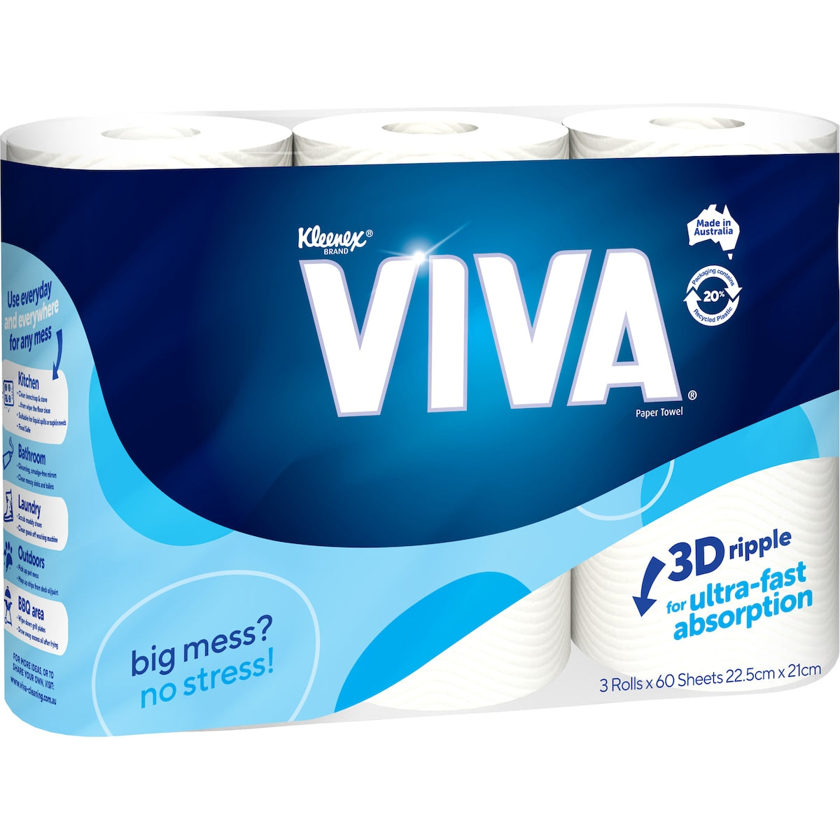 Viva Paper Towels 180 Sheets 3 Pack