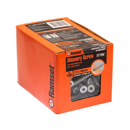 Ramset Masonry Anchor Screw - 7.5 x 80mm