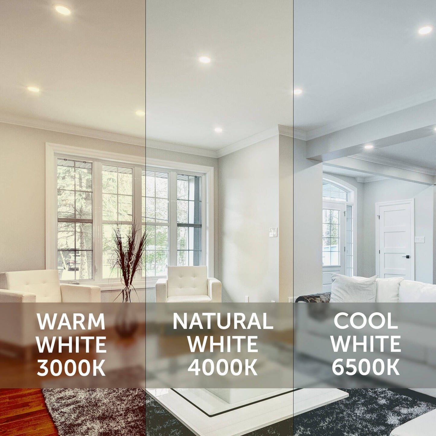 Arlec Dimmable Tri-Colour LED Downlight - 9W - 92mm - White