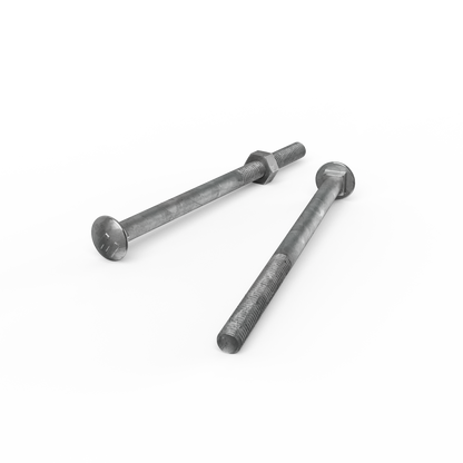 Zenith Hot Dip Galvanised Cup Head Bolts & Nuts - M6 x 100mm - 25 Pack