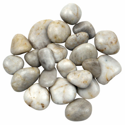 Tuscan Path Polished Quartz Pebbles - 30-50mm - 1.5kg