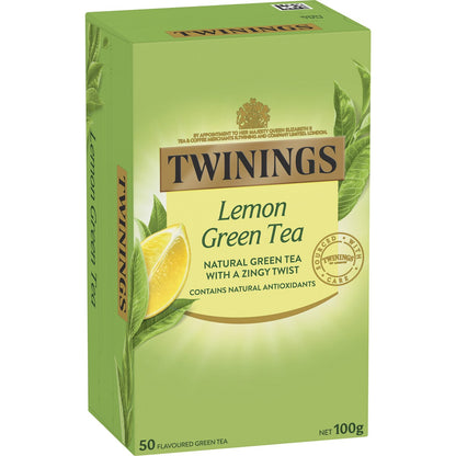 Twinings Green Tea & Lemon Tea Bags 50 pack